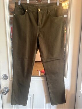Chico's Olive Green Straight-Leg Jeans